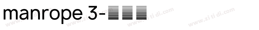 manrope 3字体转换
